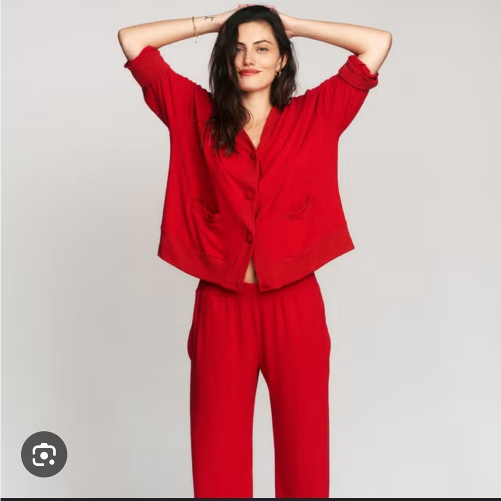 LESJOUR The Pajama Top in Red
